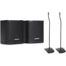 Bose Surround Speakers With Stands - Black. Fixed Price $518.00.