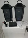 Acoustic Research AWS63 Mainstreet Indoor Outdoor Speakers With Transmitter. Fixed Price $124.99.