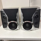 Sharp CP-BA200 Speakers With Integrated Subwoofers Bi-amp Watts Work Great. Fixed Price $49.95.