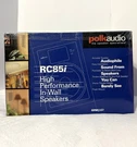 Polk Audio RC85I In-wall Speakers Pair, 2.0 Channel, White,flush Mount Brand New. Fixed Price $250.00.