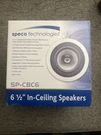 Pair Of Speco Technologies SP-CBC6 60W 8 Ohms 6.5" Pp Cone In-ceiling Speaker. Fixed Price $59.99.