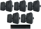 Jbl 70V Commercial Amplifier + (10) Black Wall Mount Speakers. Fixed Price $1269.70.