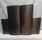 4 Onkyo Model SKF-590N Surround Sound Speakers, With Wall Mounts.. Fixed Price $125.00.