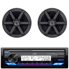Jvc KD-X38MBS Single Din Marine Siriusxm Receiver, 2X 6.5" 100W 2-WAY Speakers. Fixed Price $278.00.