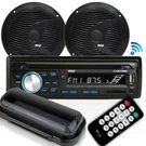 Pyle PLCDBT75MRB Dash Marine Boat Bluetooth + Pair Speaker & Radio Cover. Fixed Price $102.81.