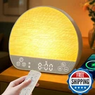 Jonrryin Tap Snooze Sunrise Alarm Clock, Wake Up Light With Remote Control. Fixed Price $71.28.