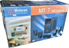 New Opened Box Mclaren Technologies MT-7 Surround Sound Speaker System. Fixed Price $150.00.