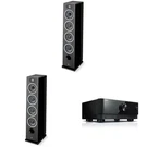 Focal Bundle: Vestia NO3 Black Floorstanding Loudspeakers + RX-V4A Av Receiver. Fixed Price $2729.99.