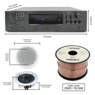 Vaiyer 6000W Bluetooth Amp 6-CH Home Theater Qty Ceiling Speakers Kit. Fixed Price $549.99.