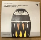 Sharper Image Set Of Two (2) Tiki Torch Outdoor Bluetooth Speakers New In Box. Fixed Price $29.99.