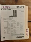 Sony SAVA-29 Service Manual Original Repair Book Stereo Speakers. Fixed Price $39.99.