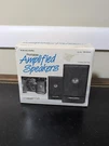 Vintage Realistic 90'S Portable Amplified Stereo Speakers Model #40-1259. Fixed Price $25.00.