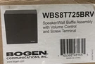 New Bogen Wall Baffle Speaker W/ Volume Control Model WBS8T725BRV. Fixed Price $69.95.