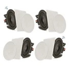 4 Speakers 6.5" Bluetooth Ceiling / Wall Kit, Flush Mount 2-WAY Open Box. Fixed Price $99.95.