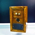 Folk Art Bookshelf Speaker Handmade Brown Primitive Woofer Musician Gag Gift. Fixed Price $11.32.