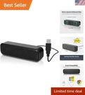 Stereo Usb Sound Bar With Enhanced Bass And Sonic Clarity - Compact Design. Fixed Price $20.99.
