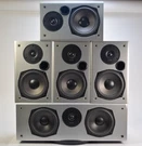 4X Polk Audio M10 Bookshelf + 1X Csm Center Channel Speaker Set - Tested!. Fixed Price $249.98.
