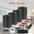 Herdio Pack 4" Stereo Bluetooth Speakers 400W In/outdoor Waterproof Wall Mount. Fixed Price $155.80.
