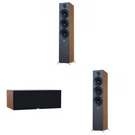 Elac Debut 3.0 Walnut 6.5 Inch Towers With Center. Fixed Price $1747.00.