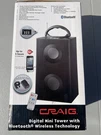 Craig Digital Mini Tower Portable Speaker With Bluetooth & Remote Control New!!. Fixed Price $16.99.