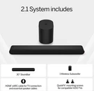Vizio 2.1 Soundbar, Wireless Subwoofer W/ Dolby Atmos - Ob. Fixed Price $129.99.