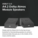 Elac DA42-BK 4" Atmos Speakers Blk. Open Box. Never Used. Fixed Price $210.00.