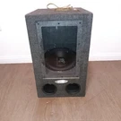 Q Power Universal Double Ported Subwoofer Speaker Enclosure With Carpeted Finish. Fixed Price $79.99.