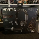 Vivitar Bluetooth Audio Solutions Kit VZ80011BT-BLK Speaker + Pods Headphones. Fixed Price $21.75.