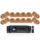 Sound Town 8-ZONE 70V/100V Amp & 16X IP56 Rock Speakers Brown (PAC1000X16RK82BR). Fixed Price $1869.99.