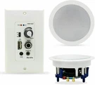 Herdio 5.25" Ceiling Speakers Flush Mount + Wall Bluetooth Amplifier Kit 300W. Fixed Price $98.92.