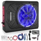 New 10" 1200W Slim Under Seat Powered Car Subwoofer Hideaway Blue Led. Fixed Price $84.99.