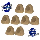 Theater Solutions Brown Outdoor Rock Speaker Set With 8" Woofers For Yard. Fixed Price $608.99.