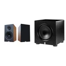 Elac Debut 3.0 Walnut 5.25 Inch Book Shelves With Varro 10IN Subwoofer. Fixed Price $989.08.