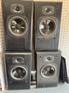 Sound Dynamics RTS-3 Bookshelf Speakers Lot Of 4 Black Tested Working Grilles. Fixed Price $300.00.