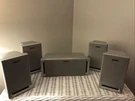 Sony SS-CNP95 Speakers Center + 4 Surround Sound Set Of Silver. Fixed Price $20.00.