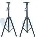 (2) Two Adjustable Pole / Tripod Speaker Stand With Universal Mounting Base.. Fixed Price $62.99.