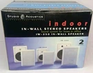 Studio Acoustics In Wall Speakers Sealed IW-250 70WATT 8" Woofer 1" Tweeter. Fixed Price $39.99.