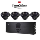 4 12" Sub And Amp Package Vibe Blackdeath 10000W Max 5000W Rms Bass Car Audio. Fixed Price $2038.94.
