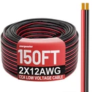 Gauge Wire 12AWG Automotive Electrical Cord 150FT Conductor Red Black 12V/2. Fixed Price $52.74.
