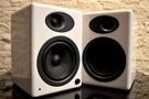 Audioengine A5 Powered Bookshelf Speakers 150W White Pair Used. Fixed Price $175.00.