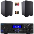 Pyle PDA9HBU Usb Sd Fm Amp Receiver, 2X 6.5 Wooden Hifi Speakers, Banana Plugs. Fixed Price $242.49.
