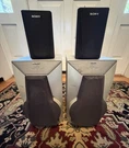 Vintage 90S Sony SS-F150 SS-SRF1 Wired Speakers Front Right Left Remote Silver. Fixed Price $125.00.