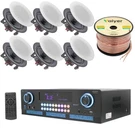 Home Theater System Bluetooth Amplifier 2000W W/ 6X 5.25" In-ceiling Speakers. Fixed Price $466.99.