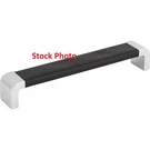 Atlas Homewares Paradigm 6 3/10" Center Pull- Black Leather & Polished Chrome. Fixed Price $39.99.