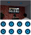 8) Rockville HC65B-LED 6.5" 500 Watt In-ceiling Home Theater Speakers W/blue. Fixed Price $184.95.