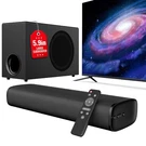 Vibeadio Upgraded Sound Bar For Tv With 5.9INCH Big Powerful 110W Black. Fixed Price $128.99.