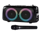 Milife Portable Bluetooth Party Speaker, Led Lights, Mic, Fm Radio, Black. Fixed Price $69.00.