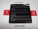 Technics SB-LX10 Speaker Rear Caution Label. Parting Out. Fixed Price $7.99.