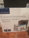 Insignia 2.1 Powered Multi- Speaker System (3-PIECE) Black, Pre Owned Open Box. Fixed Price $19.99.