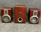 Philips MCD718 Loud Speakers Pair 2-WAY Rosewood Bookshelf Subwoofer. Fixed Price $120.00.